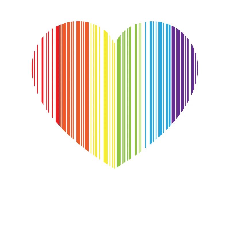 REGENBOGEN BARCODE HERZ - RAINBOW BARCODE HEART