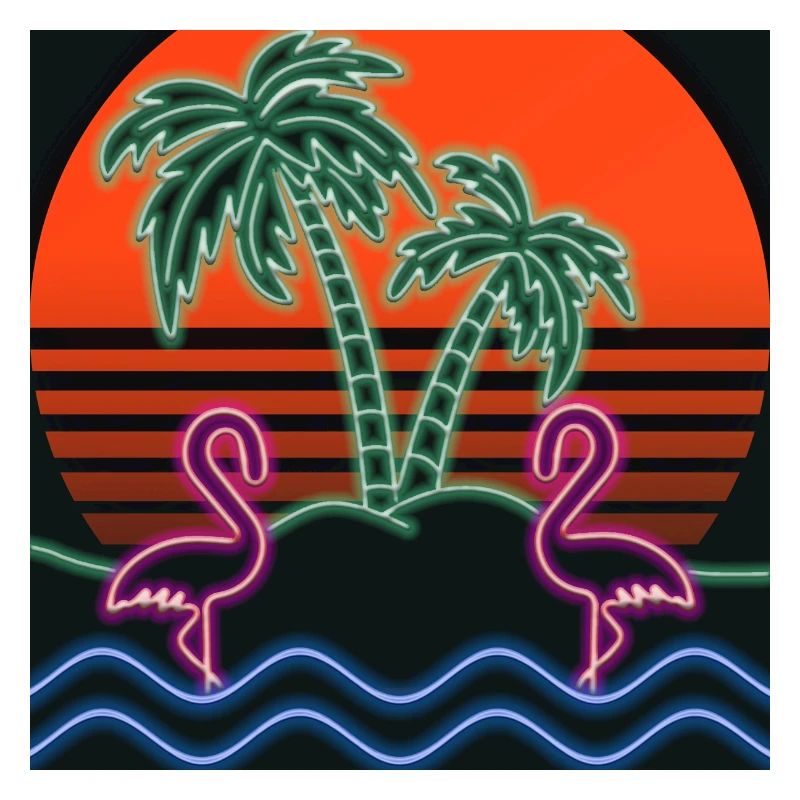 Neon Flamingo Island