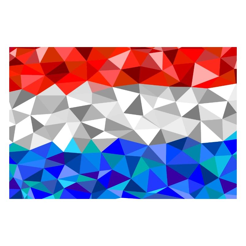 Luxembourg flag in low poly style