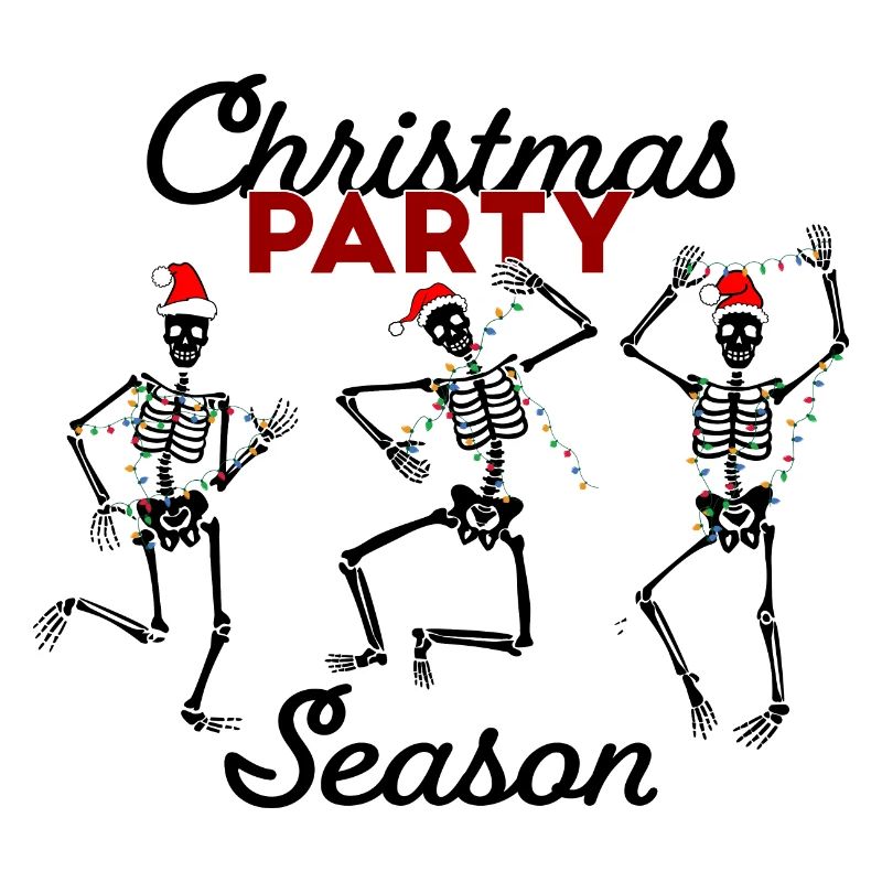 Fête de Noël Saison Crâne de squelette de Noël