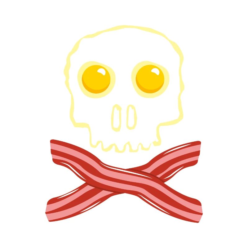 Bacon and eggs Skull Skull - Bacon Eggs