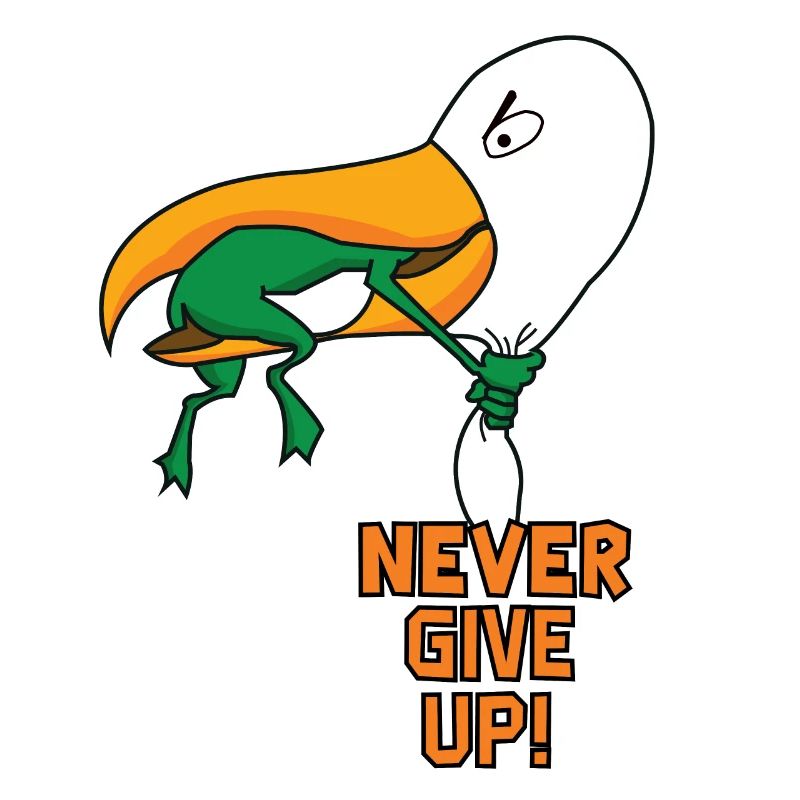Never give up