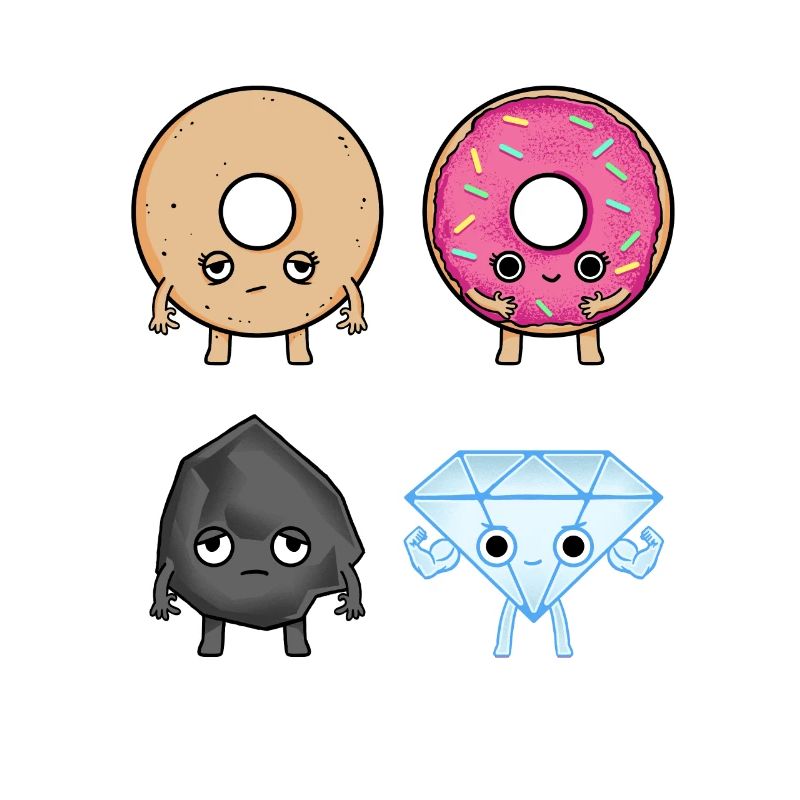 Funny Workout Donut Diamond Before After Gift