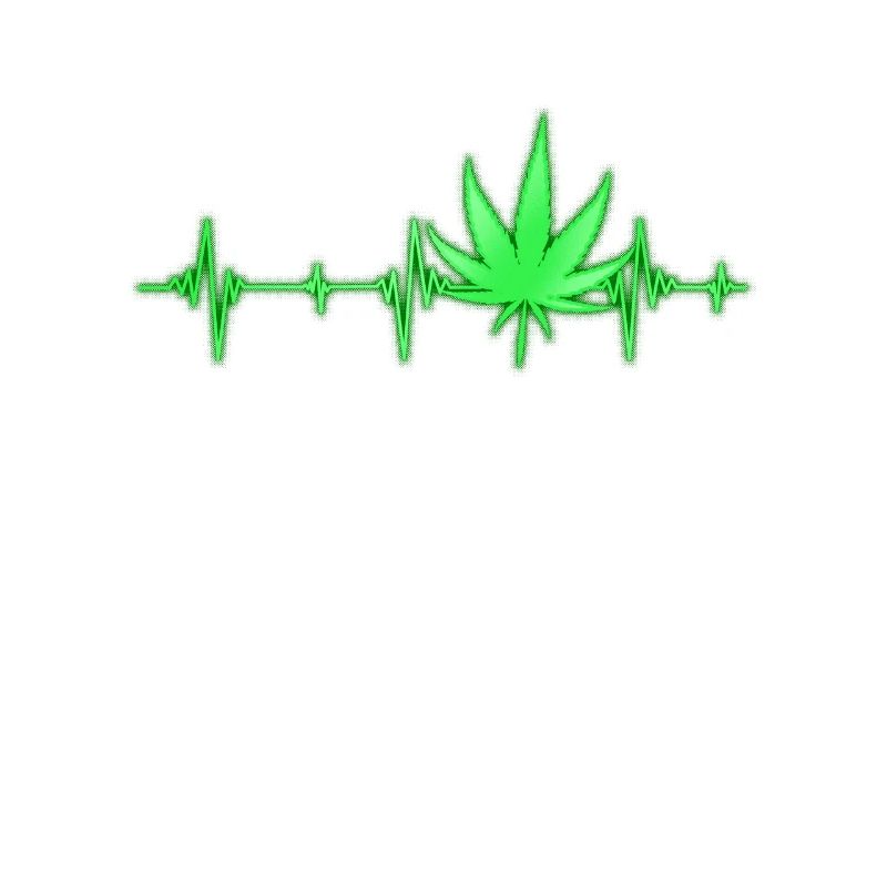 Cannabis Blatt Herzschlag Geschenk Geschenkidee