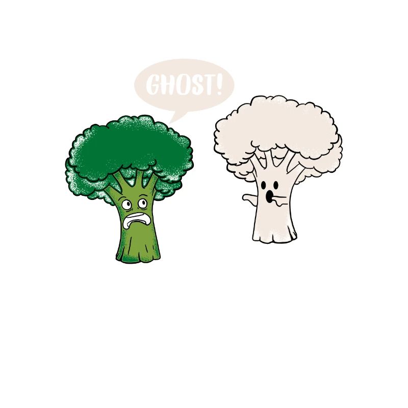 Funny Broccoli Cauliflower Ghost Ghost Gift
