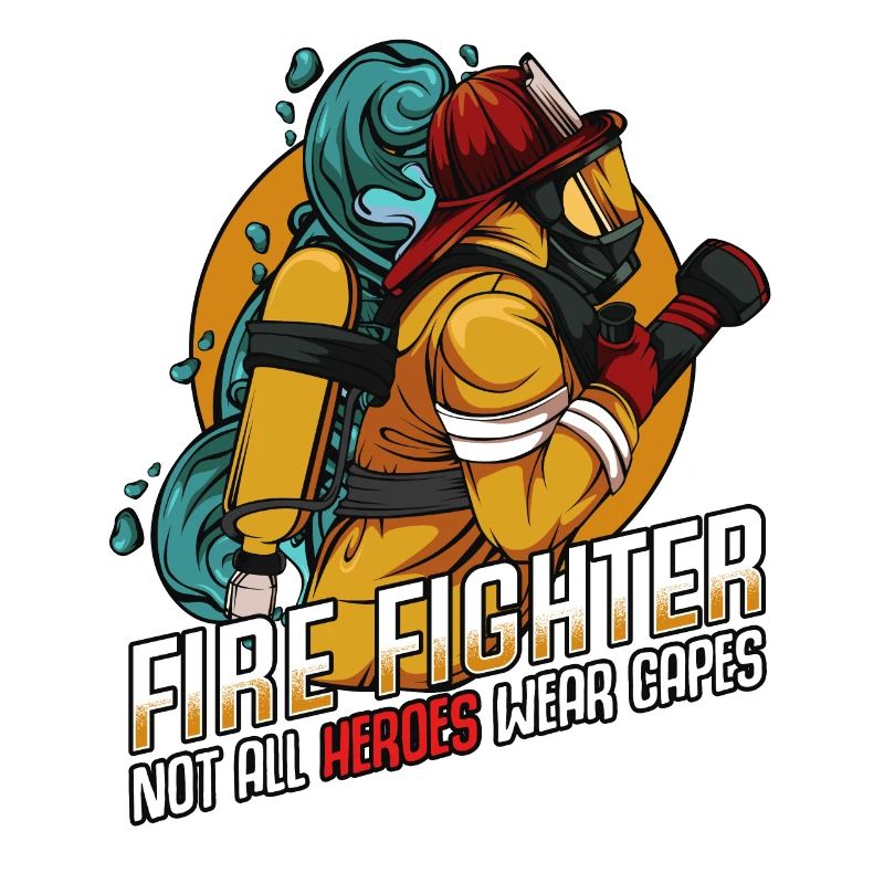 Feuerwehr Superheld Statement Sprüche Geschenkidee