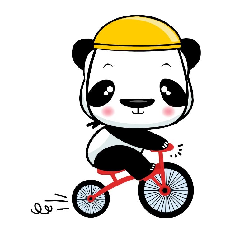 Panda avec vélo