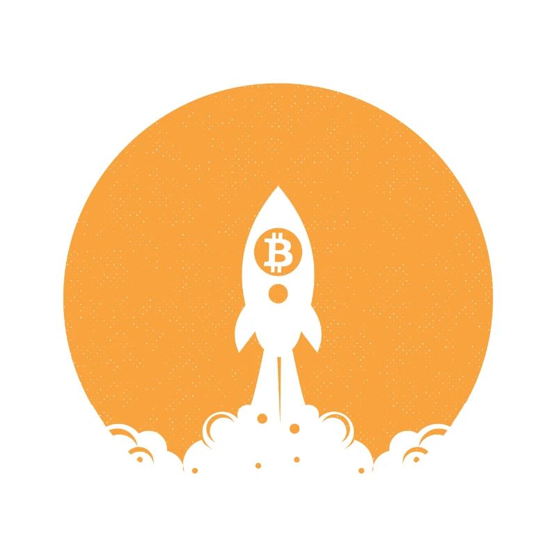 Bitcoin cryptocurrency crypto rocket