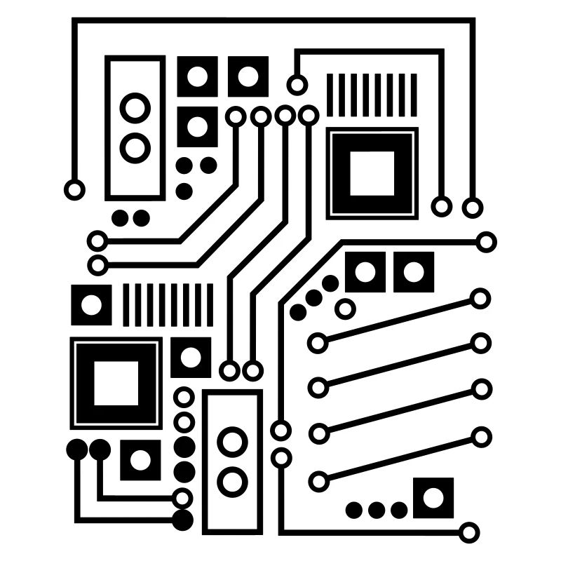 Circuit Board Circuit Board CPU Computer Shirt Gift