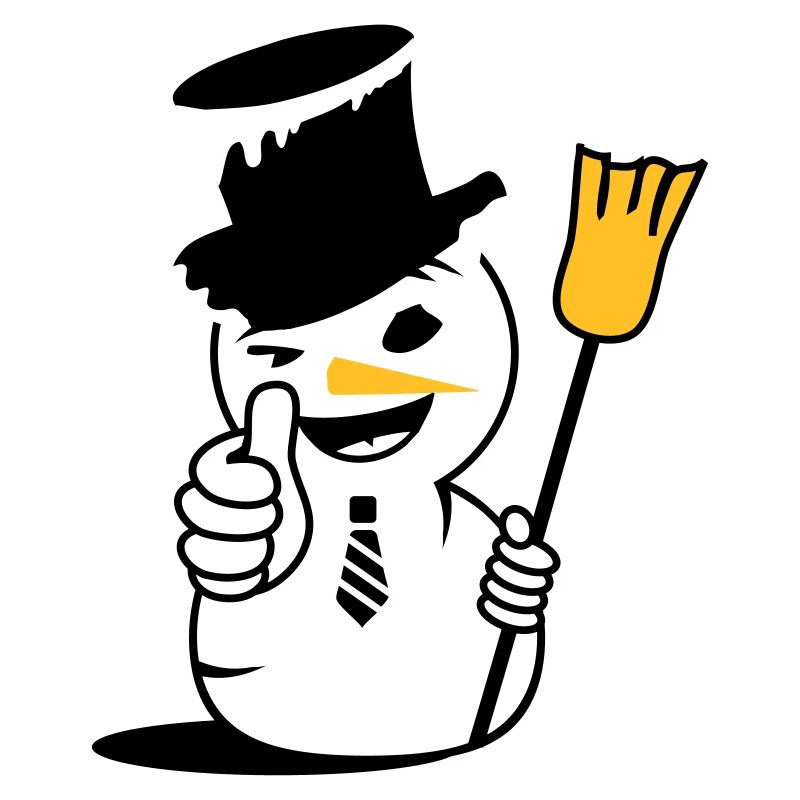 Cooler Schneemann mit Daumen nach oben