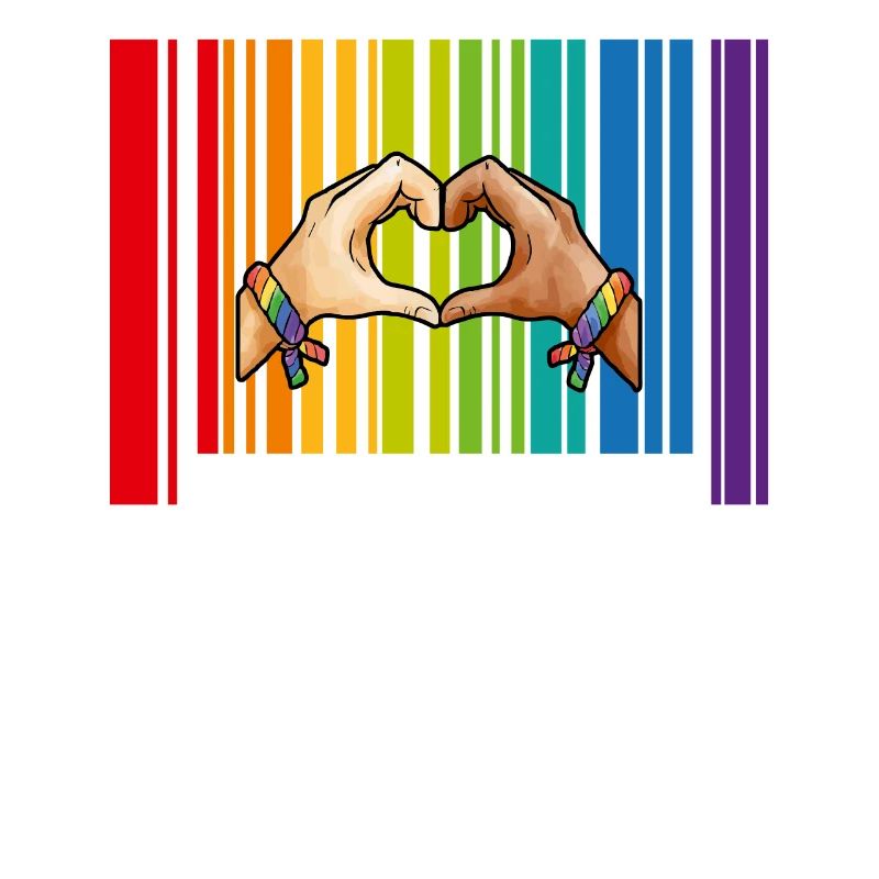 Gay Pride Barcode LGBT Lesbian Bisexual Rainbow Ha