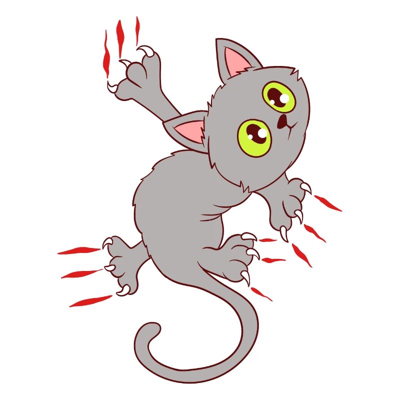 Chat drôle design Loue chat chat gratter