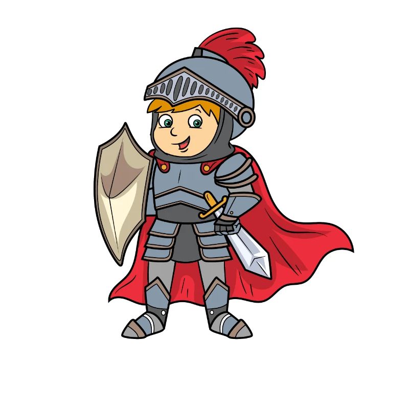 Friendly knight as a birthday present design