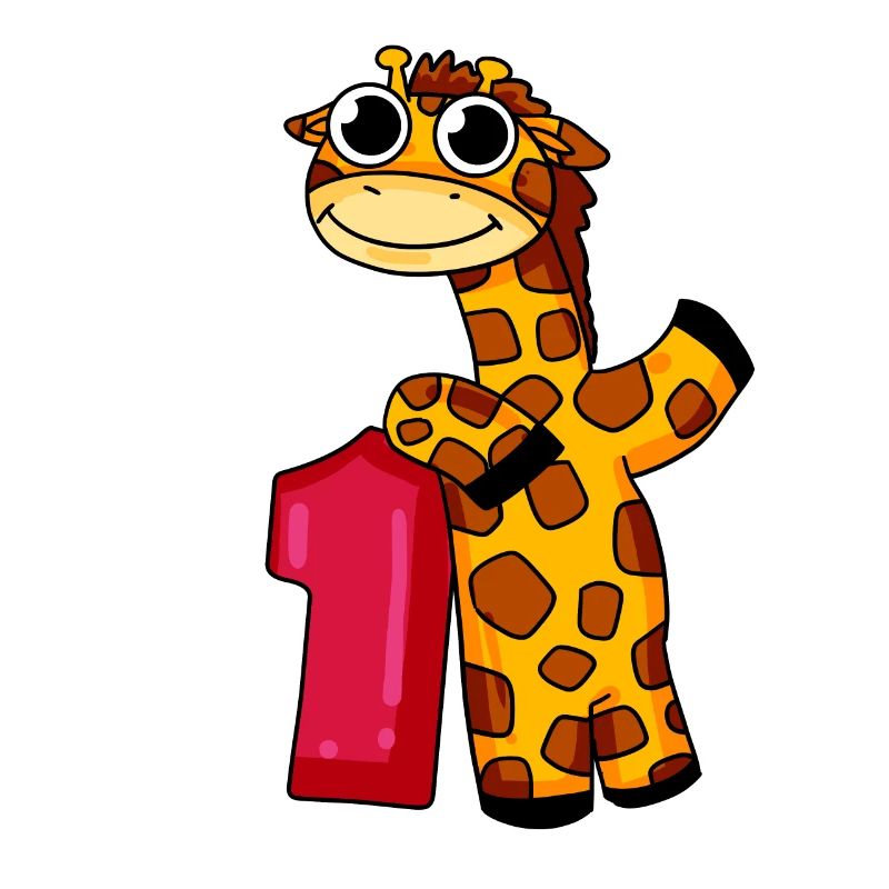 1st birthday giraffe 1st class gift