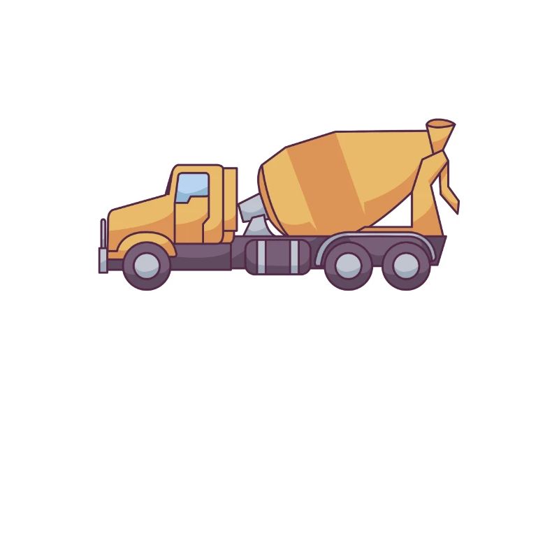 Cement mixer construction site truck driver concrete gift