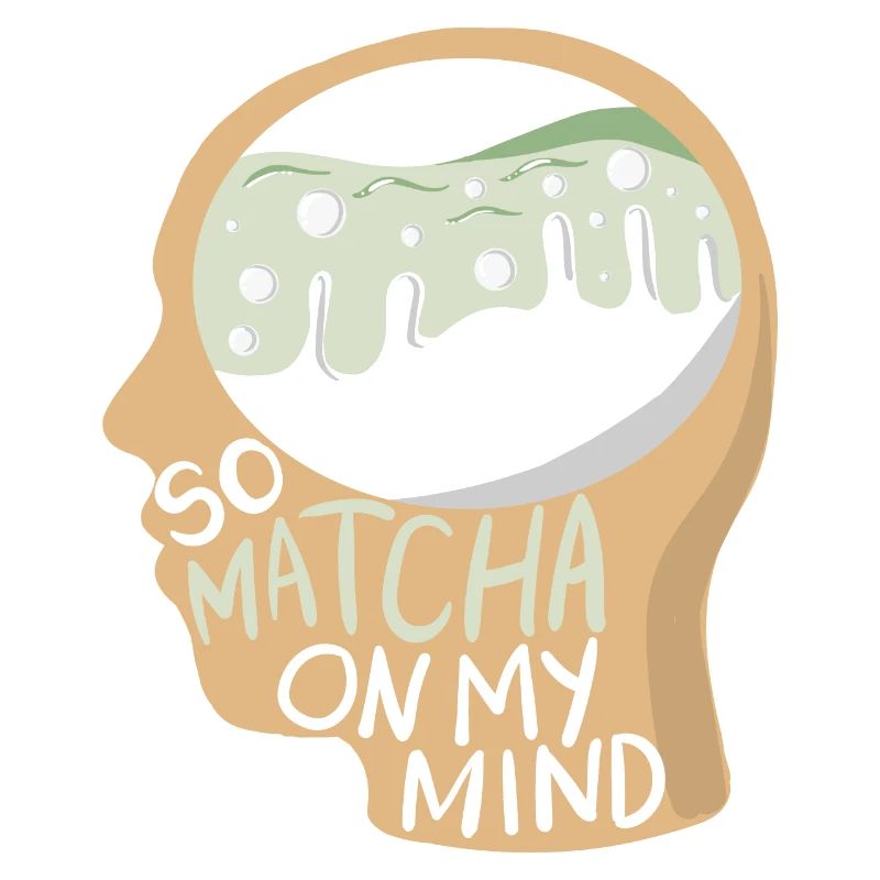 Matcha Brain Matcha Latte Abstract Matcha Thought