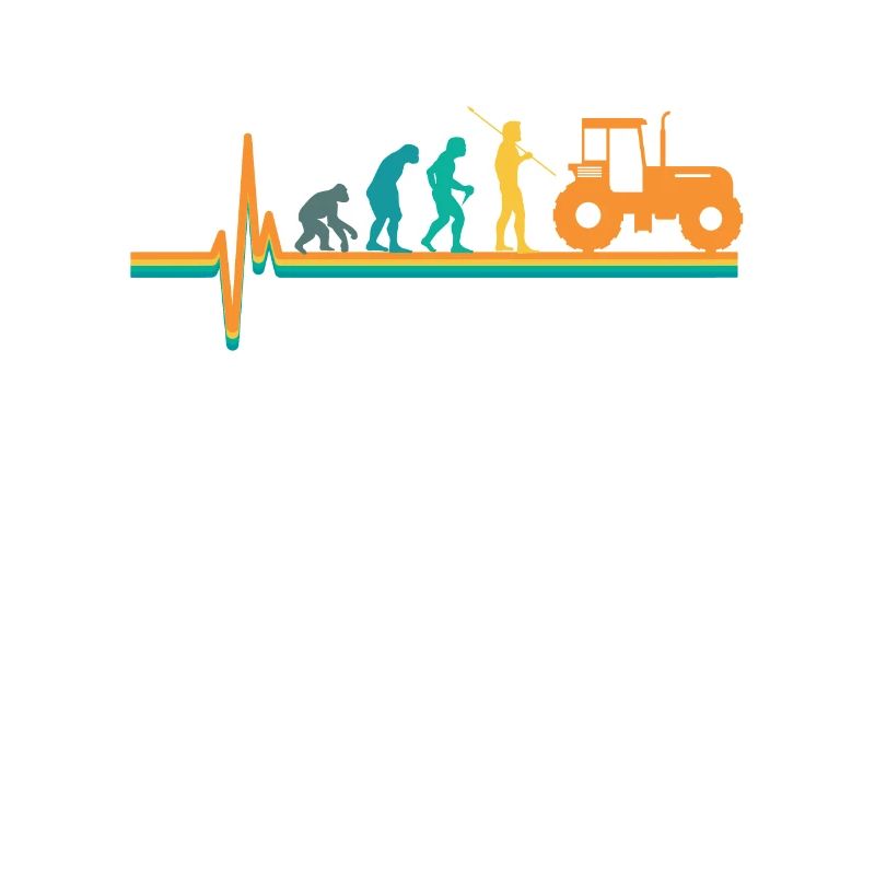 Farmer Tractor Tractor Tractor Evolution Retro
