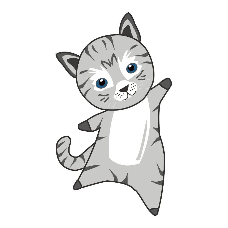 Chat kitty gris nez de fourrure doux animaux