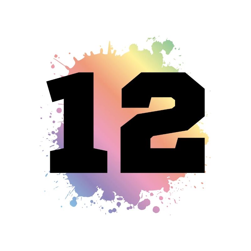 12 Zahl Klecks