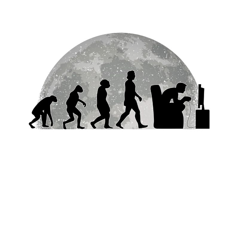 Gamer Evolution Mond Gaming Zocken Video Game