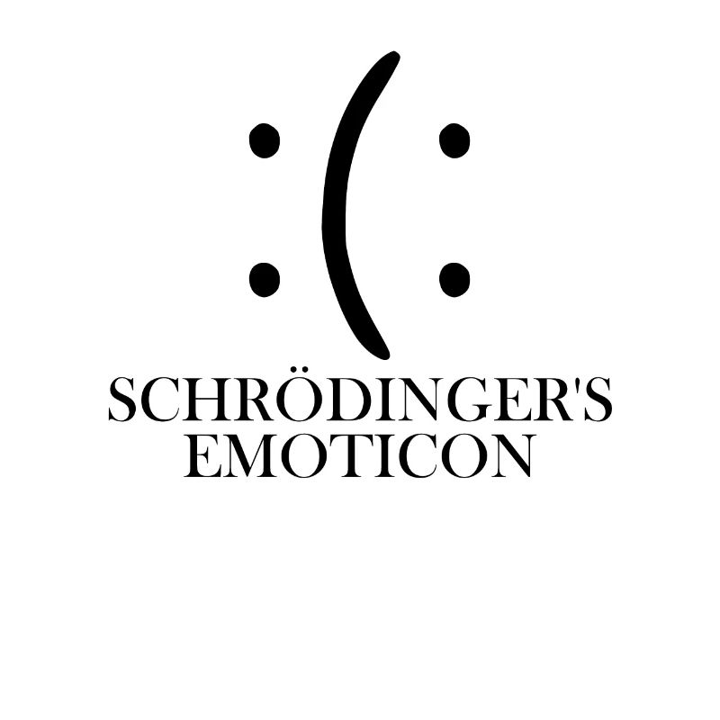 Schr�dinger Emoticon Physics Science Nerd Smiley