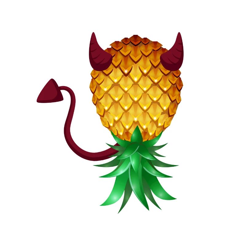 Swinger Upside Down Bad Pineapple Devil Horn
