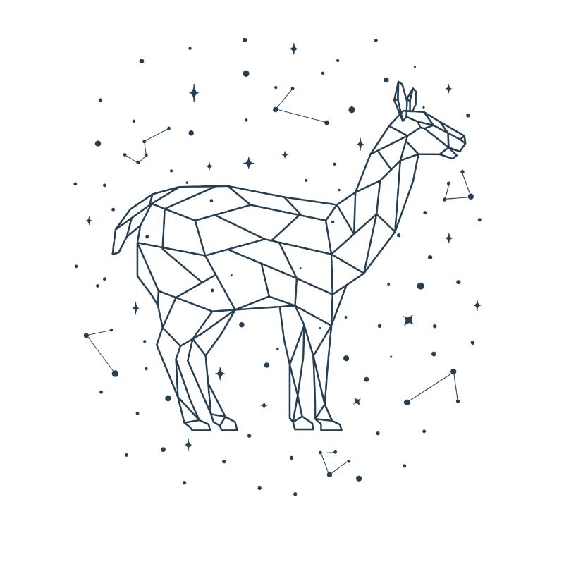 Sternbild Alpaca Constellation Llama Vicuna
