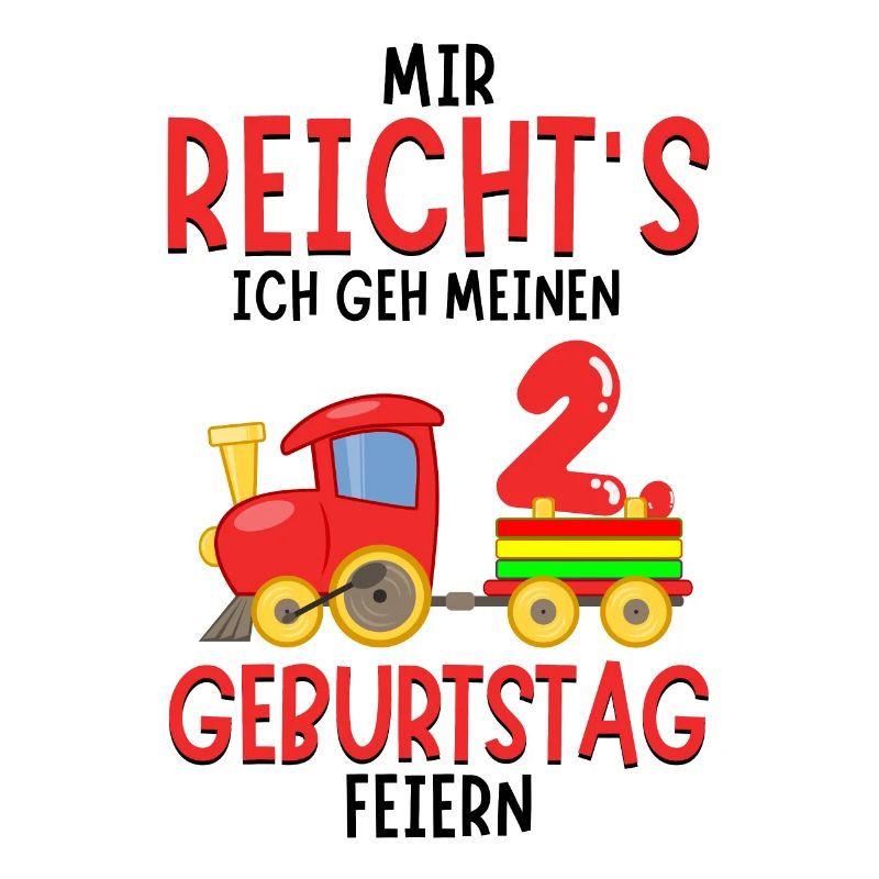 2. Geburtstag Geburtstagsgeschenk mit Eisenbahn