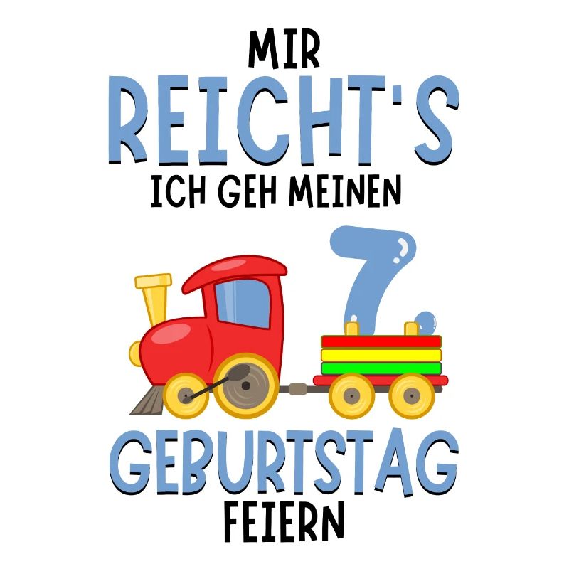 7. Geburtstag Geburtstagsgeschenk mit Eisenbahn