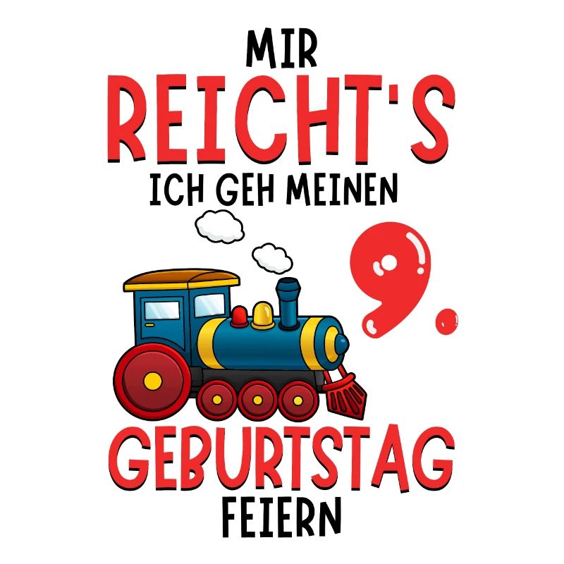 9. Geburtstag Geburtstagsgeschenk mit Eisenbahn
