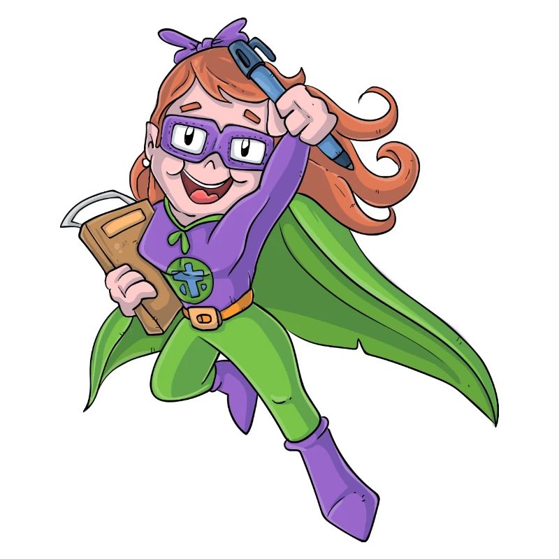 Lehrerin Superheldin