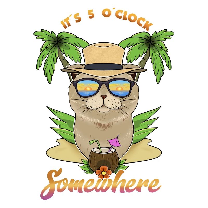 It Is 5 OClock Somewhere Drinking Scottish Fold