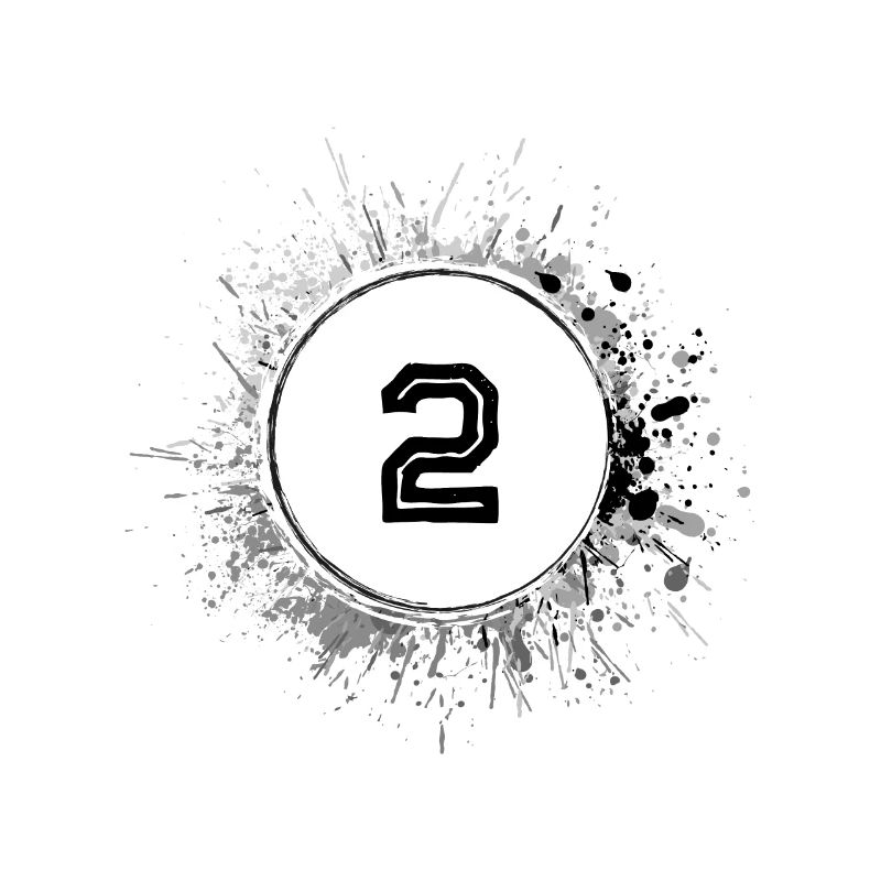 2 Zahl Klecks