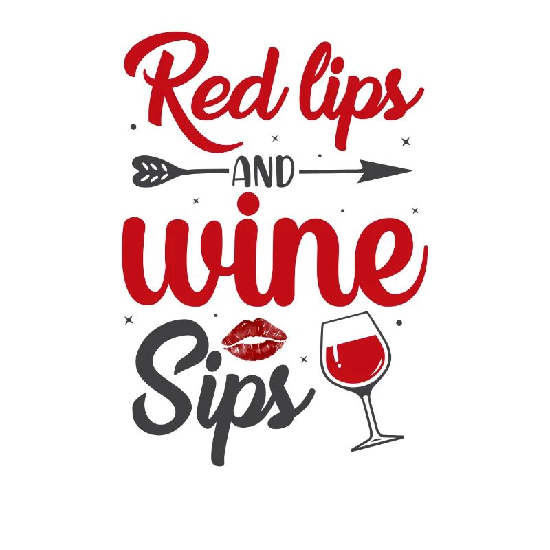 Red lips and wine