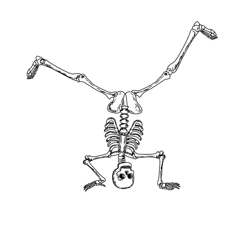 Breakdance Breakdancer Breakdancing Skelett
