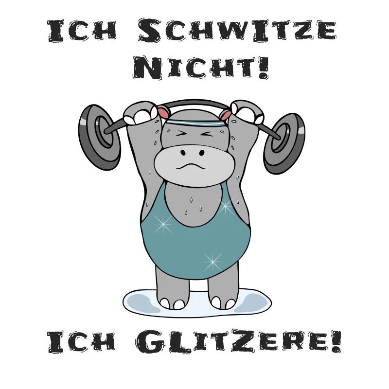 Ich schwitze nicht ich glitzere Dickes Nilpferd