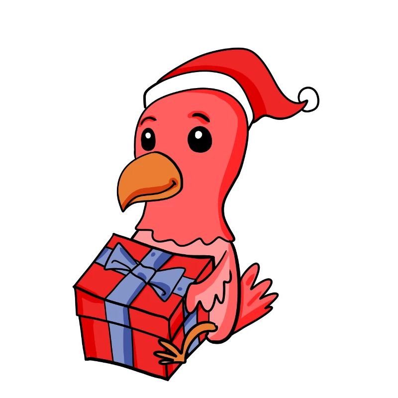 Poulet de Noël Bébé avec cadeau