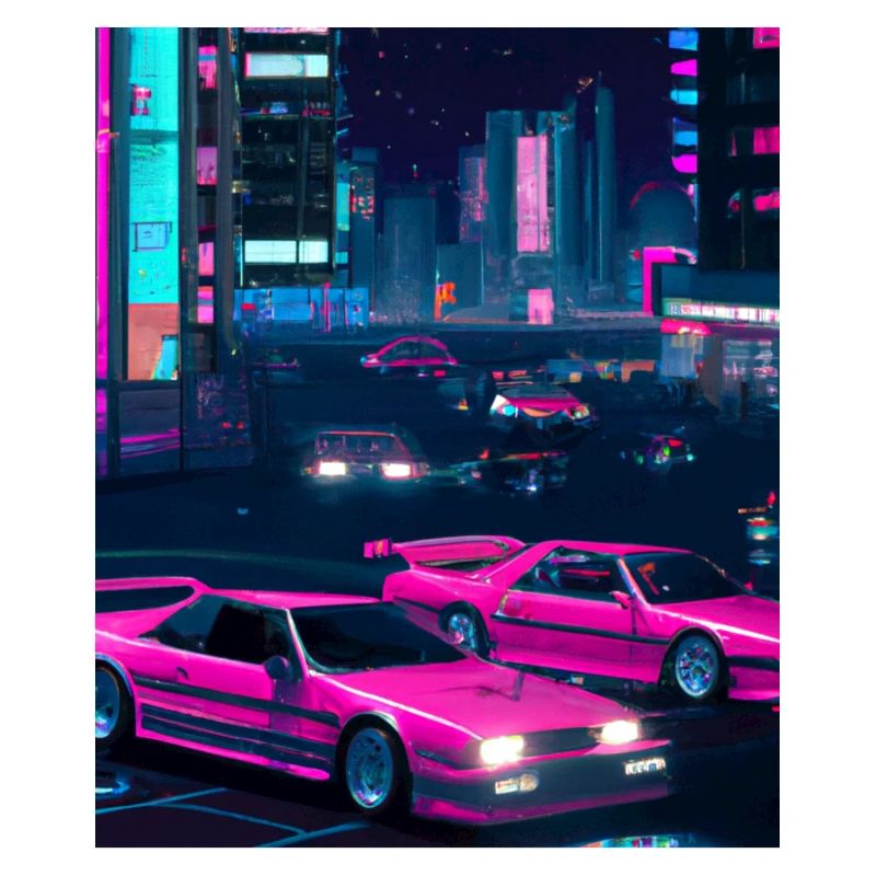 Vaporwave Esthétique Synthwave Car