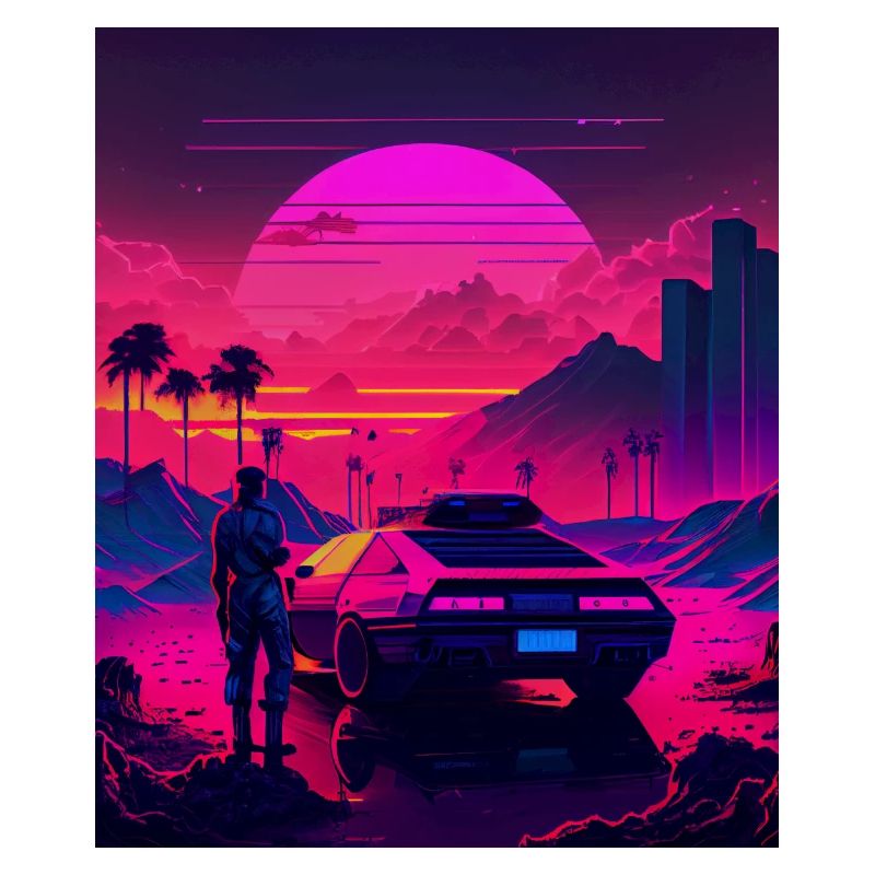 Retrowave Synthwave 80s Design