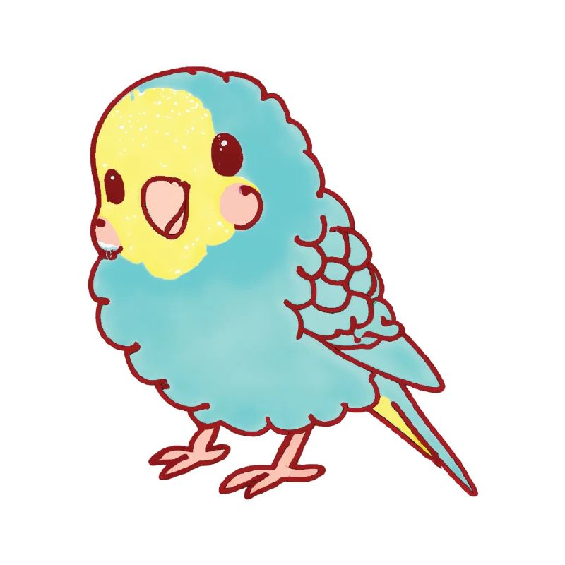 Kawaii budgerigar
