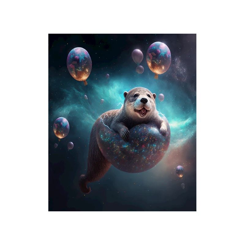 Funny Space Otters Space Otter With Planet