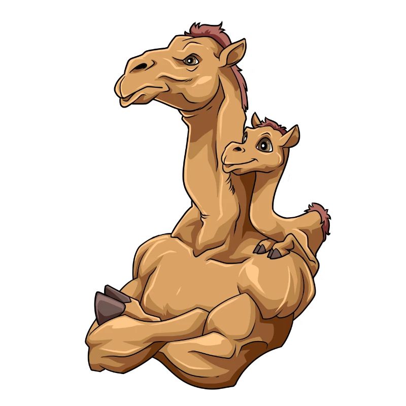 Starkes Kamel mit Kamel Kind für einen Kamel