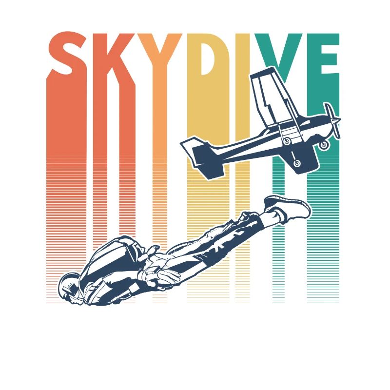 Skydiving Skydive Retro Vintage