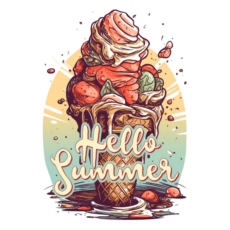 Hello Summer Eis Eiscreme Eisdiele