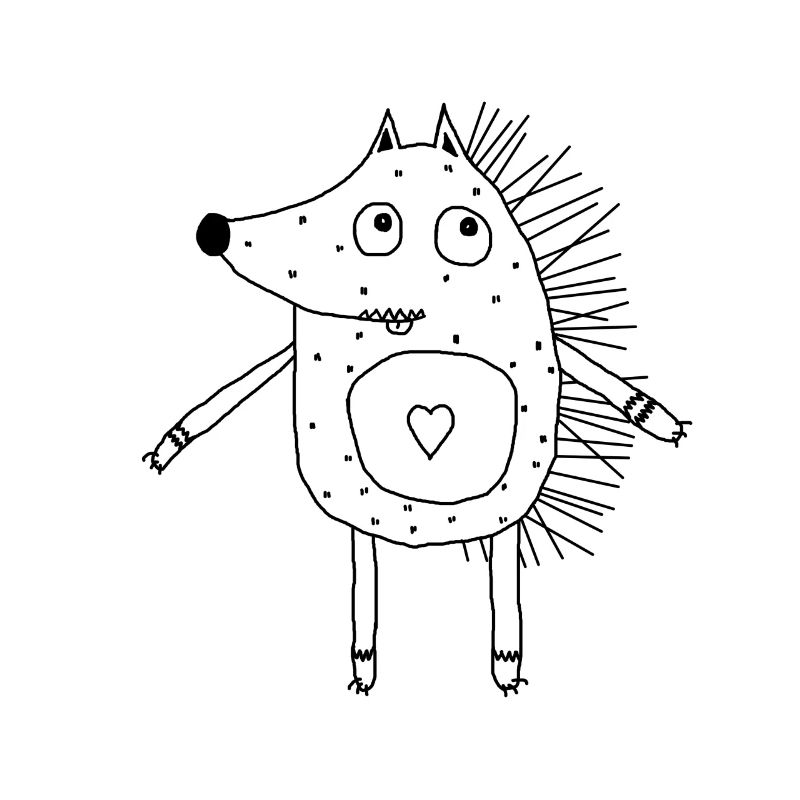 Igel mit Herz