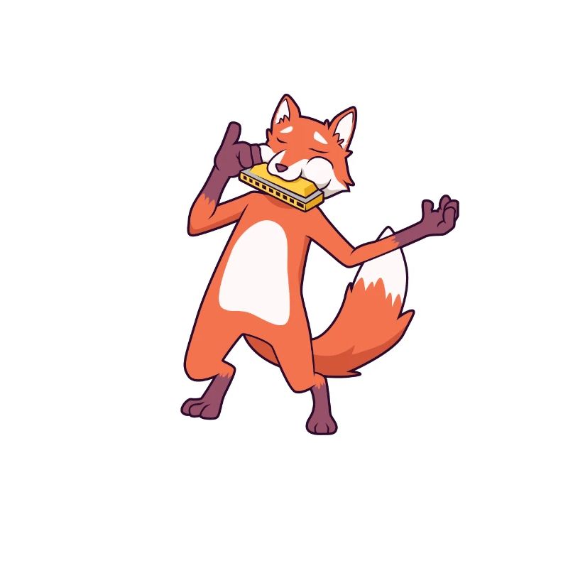 Fox plays harmonica
