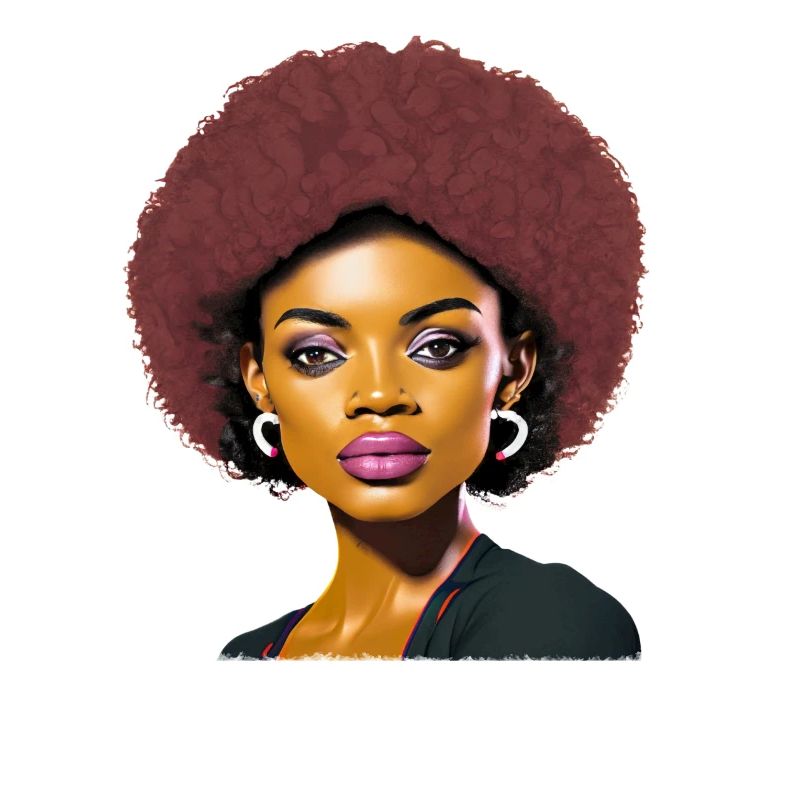 Dame à l’afro