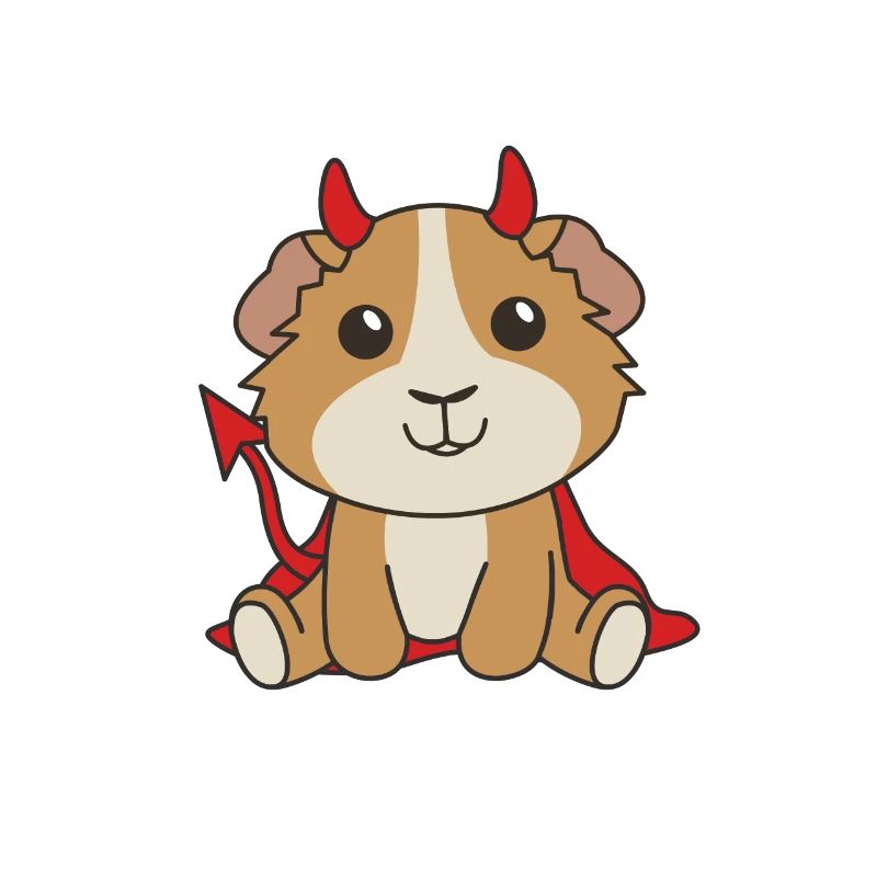 Guinea Pig Happy Halloween Devil Costume