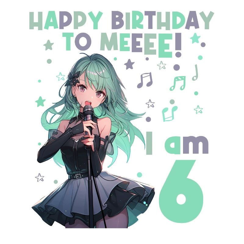 Anime Mandga K-Pop KPop Mädchen 6. Geburtstag
