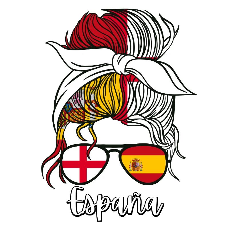 España Halb Spanisch Halb Englisch Mädchen Spanien